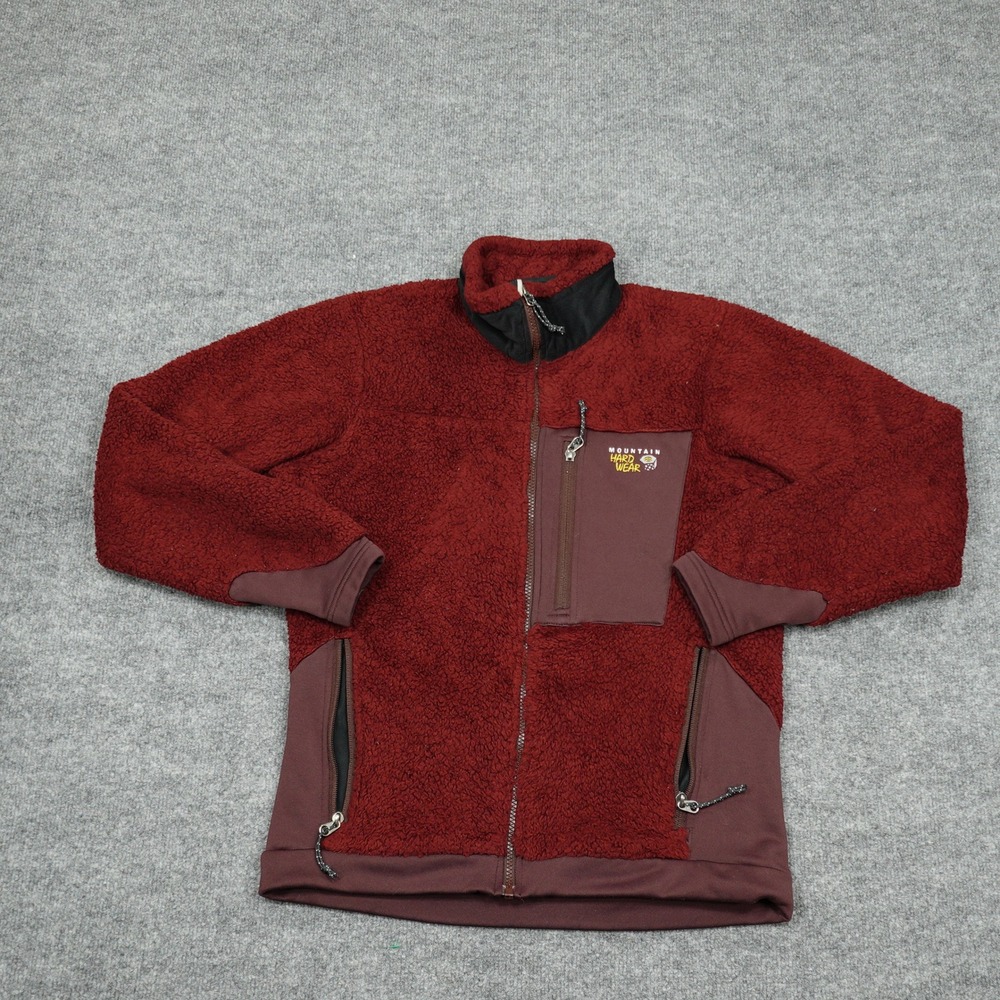 Mountain Hardwear Jacket Womens Medium Red Monkey Woman Fleece Full Zip OL2456